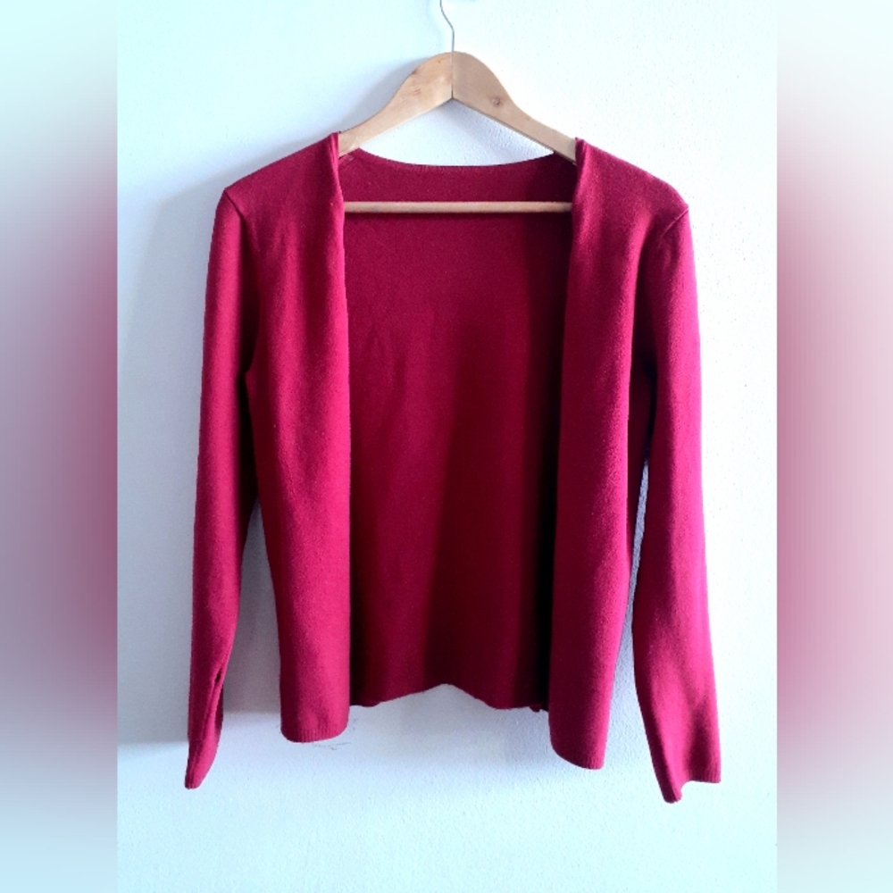 Soft Cherry Red Cardigan, small